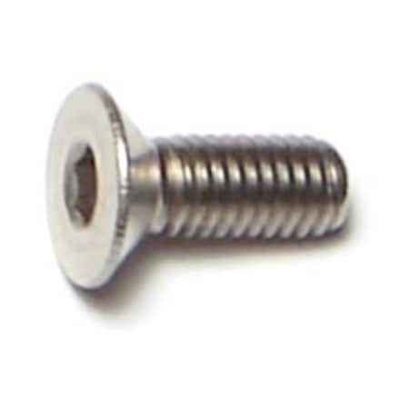 Midwest Fastener M3-0.50 Socket Head Cap Screw, Flat, Plain Stainless Steel, 8 mm Length, 12 PK 77022